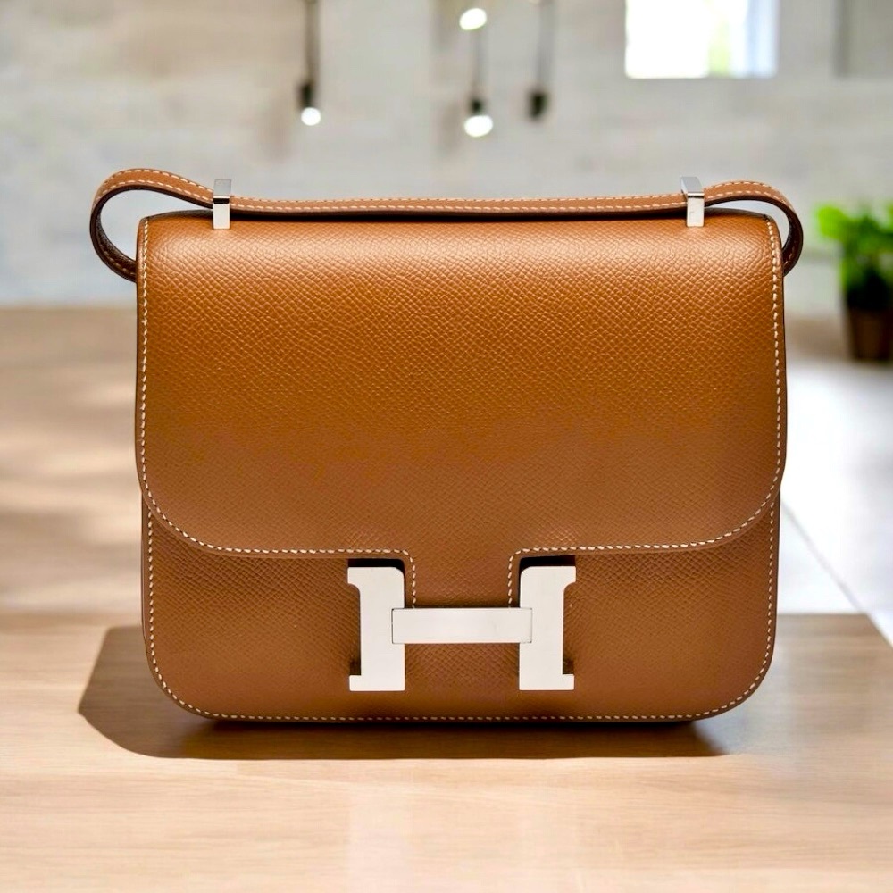 SOLD! HERMES Constance 18 Mini Gold Epsom Leather PHW. Stamp B!